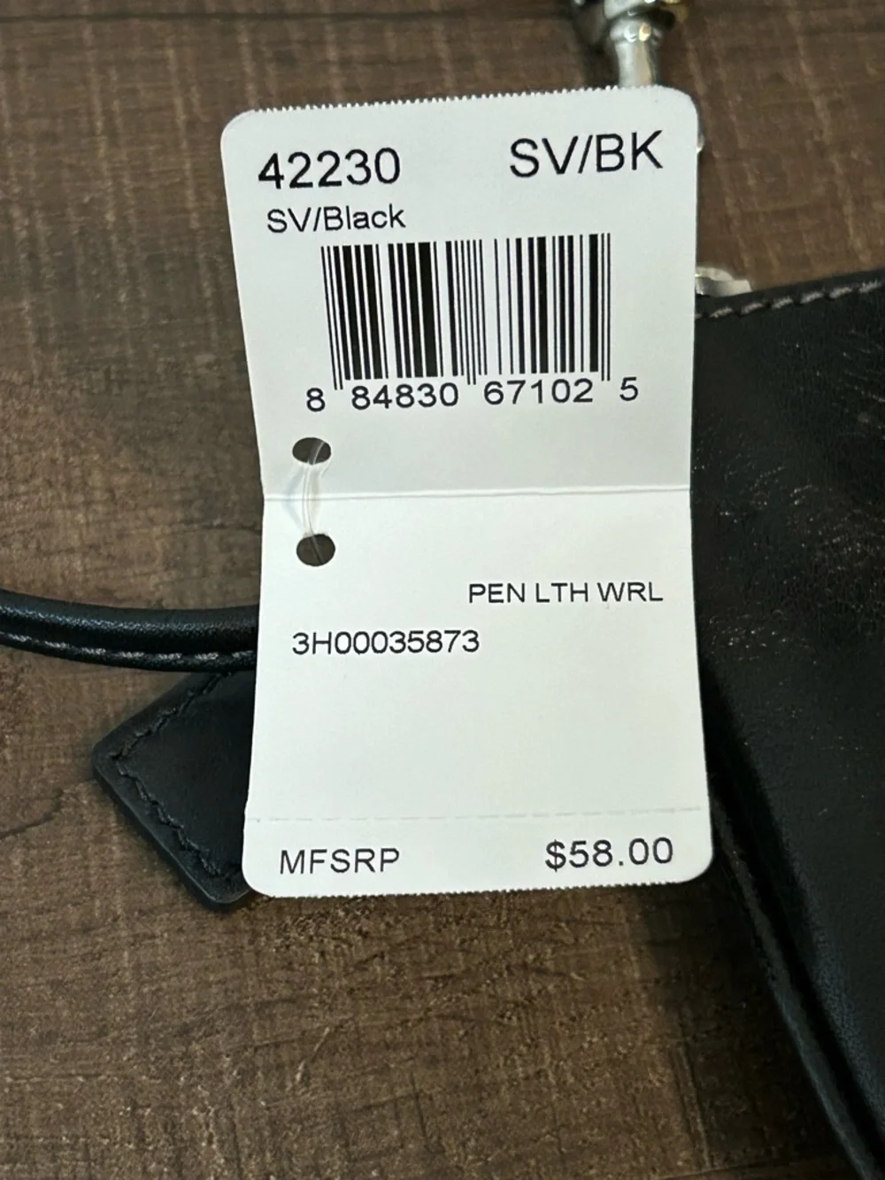 Coach Signature Black Leather Penelope Wristlet NWT F42230 New Old Stock